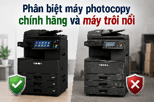 Cách phân biệt máy photocopy chính hãng và máy trôi nổi – Những rủi ro doanh nghiệp cần biết